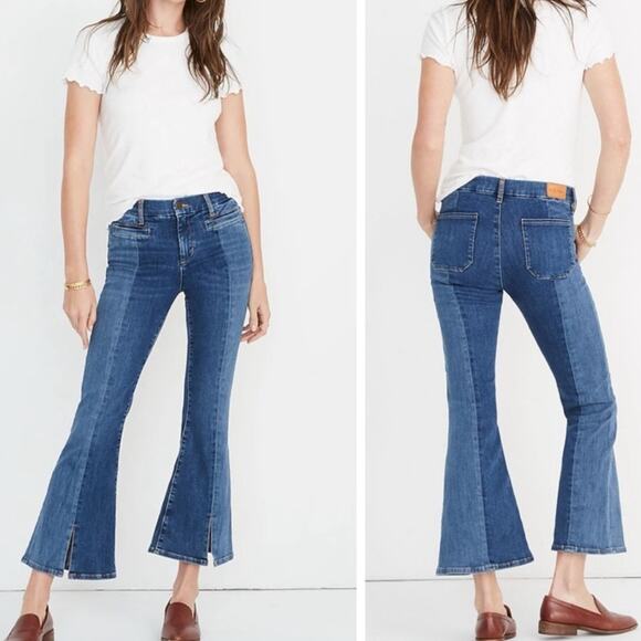 M.i.h Jeans Women’s Marrakesh Cropped Kick Flare Two Tone Sonia Jeans Size 29 - Picture 5 of 15